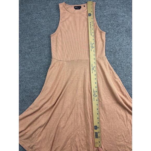 Prana Dress Womens Medium Peach Sleeveless Fit Flare High Low Hem Knit Casual - Picture 5 of 9